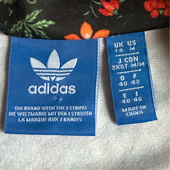 Adidas x Farm Rio Track Zip Up Jacket Jardim Agharta Floral Boho Size Medium - Picture 9 of 11